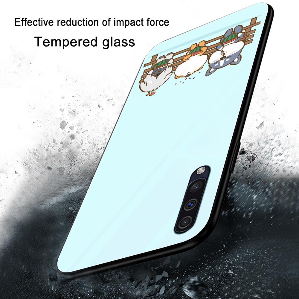 Милый чехол с собакой корги для Samsung Galaxy A52 A70 A71 A73 A53 A13 5g A03 A72 A22 A21s A03 Core A42, чехол из закаленного стекла с мультяшным рисунком