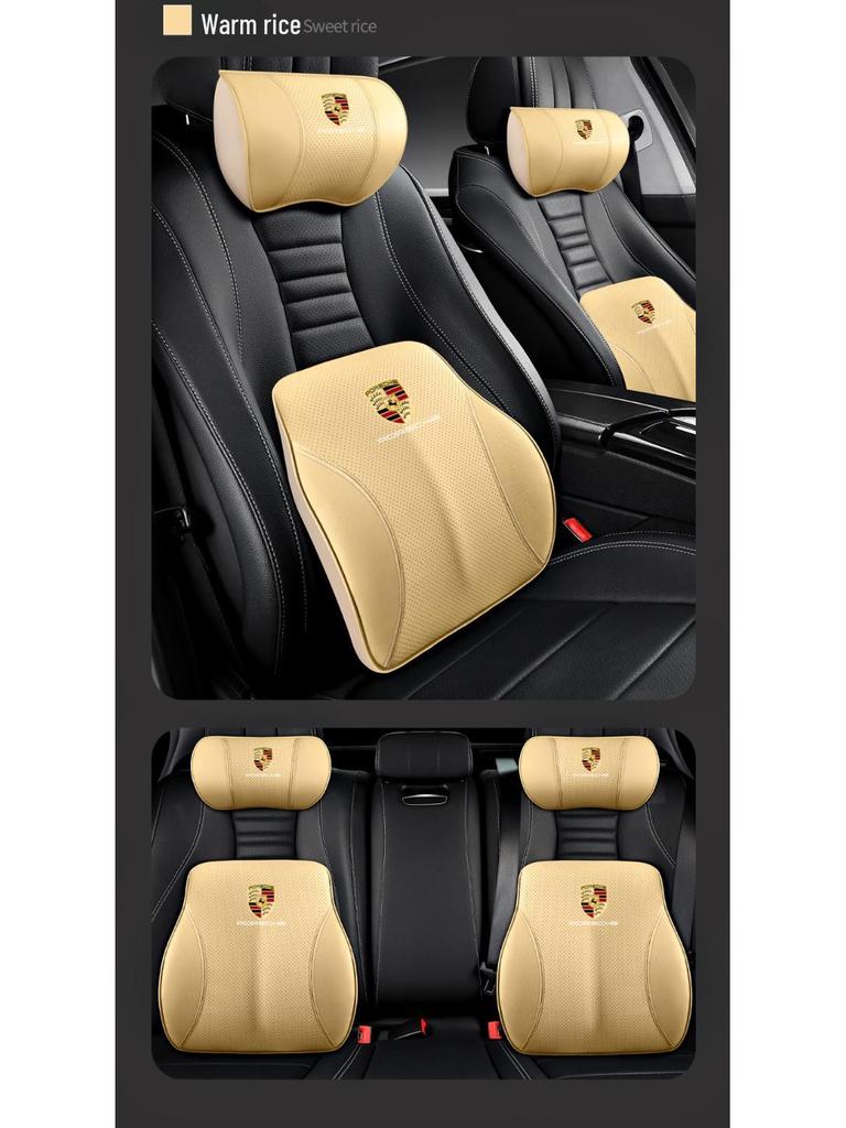 Аксессуары Порше: Подголовники, Поясничные опоры и Предметы интерьера для Cayenne, Macan, Panamera и 718.