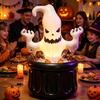 Inflatable Ghost Ice Bucket, Halloween Party Drink Tub, White Ghost Beverage Cooler for Decor, Outdoor Picnic Storage