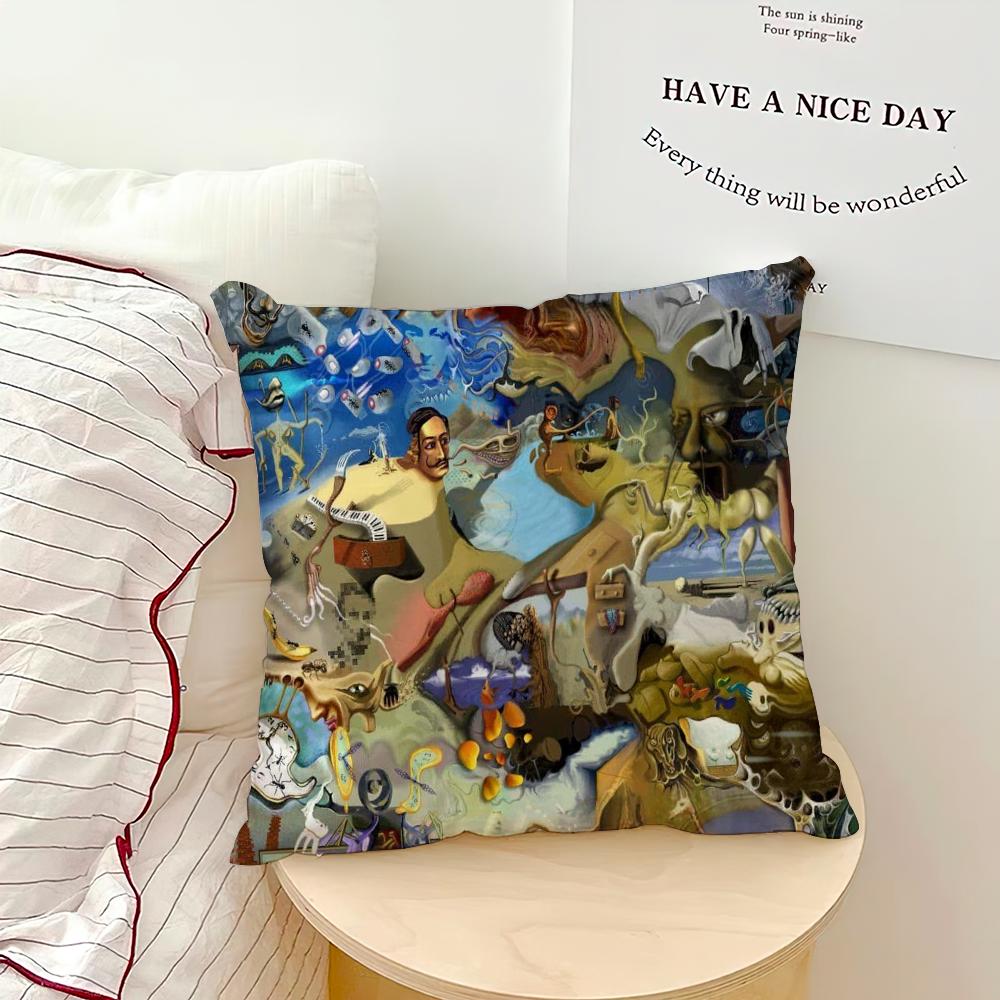 Сальвадор Дали Поп-арт Наволочка Диван Гостиная Спальня Изголовье Спинка Подушка Квадратная Подушка Время Сна