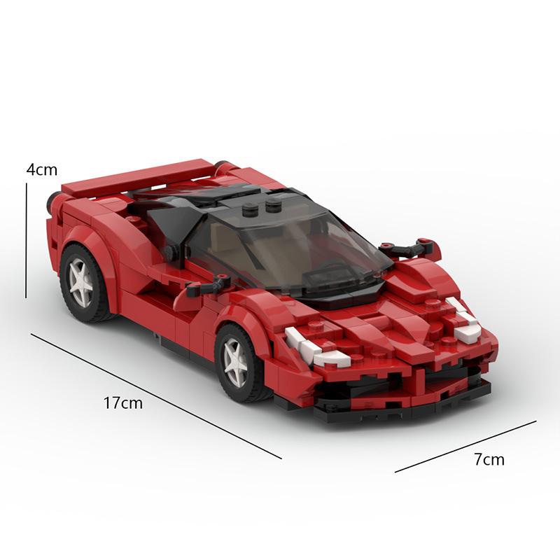 MOC- 93967 Ferrari 8-ячейка Гоночный Спортивный Автомобиль Упаковка Деталей Скоростная Игрушечная Модель Автомобиля