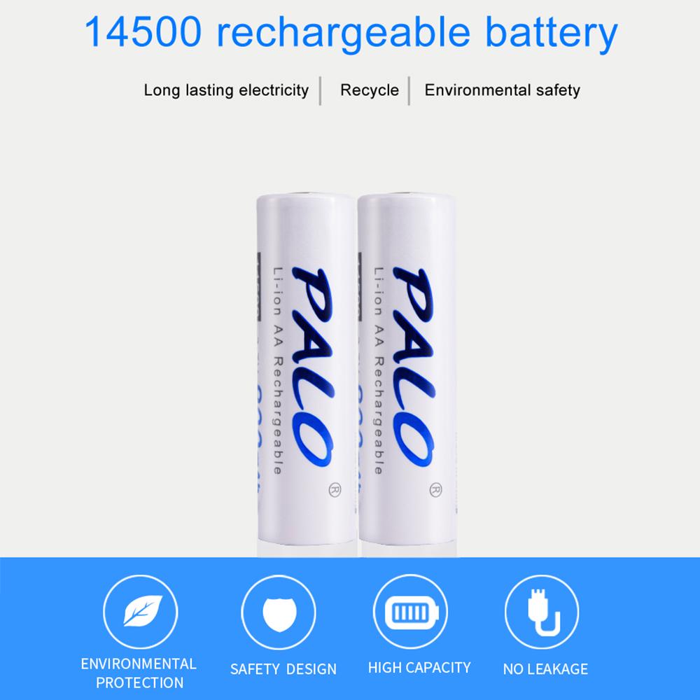 PALO 28 шт. 900 мА 3,7 В литий-ионная аккумуляторная батарея 14500 батарея AA