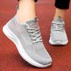 Women's Shoes, New Fly-knitted Walking Shoes, Mesh Breathable Casual Shoes, Pump-up Lace-up Shoes, Women's Soft-soled Versatile Single Shoes