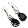 Черный Спинальный Драгоценный Камень Ручной Работы Подарок Для Нее Серебряные Ювелирные Изделия Серьги 1,5''