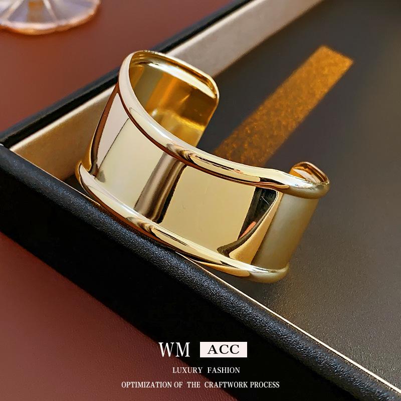 Браслет из металла в холодном стиле с нестандартным открытием, высококачественный браслет класса «ниша», преувеличенный европейский и американский браслет