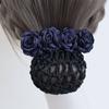 Gift For Mom Mesh Flower Women Hairpin Flower Bun Net Snood Rose Spring Clip Korean Style Headdress