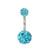 1Pcs Crystal Ball Belly Button Rings Stainless Steel Zircon Navel Piercing Belly