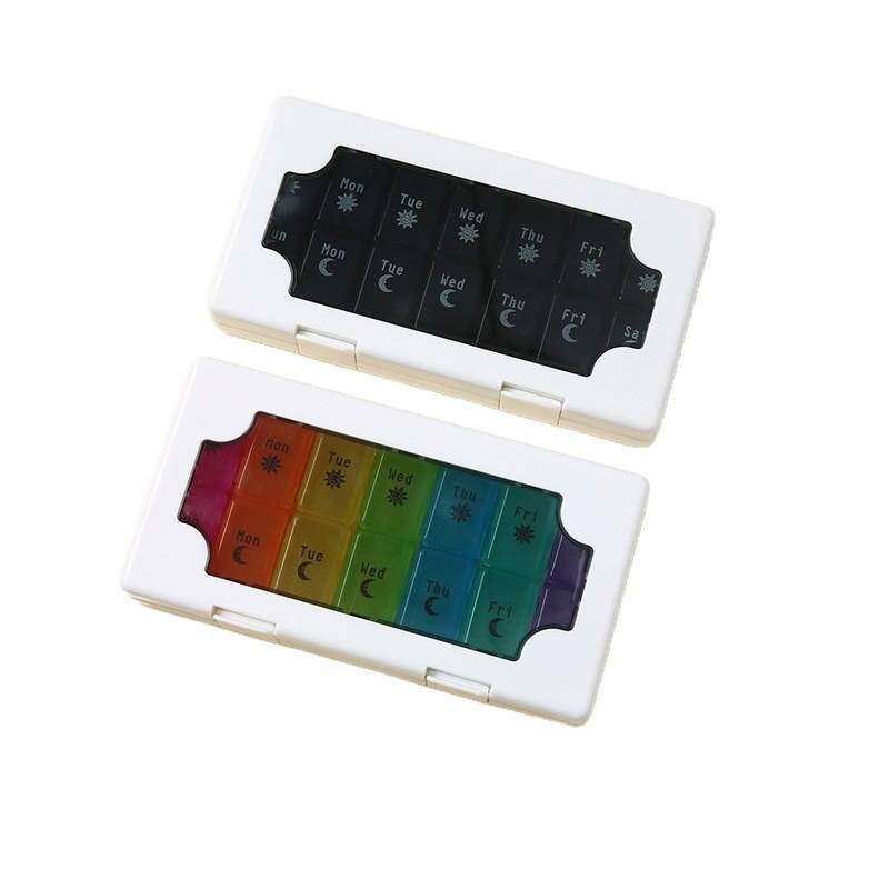 2025 Kairui 14/21/28-grid Sealed Pill Organizer Daily Health Management Travel-friendly Medicine Storage Box