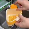 4Pcs Sink Strainer Basket Hanging Sink Strainer Triangular Faucet Sponge Storage Rack Corner Sink Trash Catcher for Food Waste