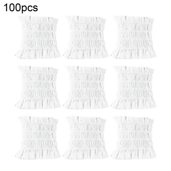 100Pcs Hair Bands Soft Breathable Non-Woven Elastic Fit Disposable Spa Headbands Makeup Beauty Salons Travel Hair Wrap