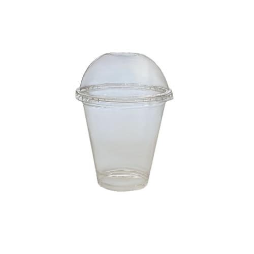 Niche Plus Takeout Containers, Clear Cups, 14 oz (420 ml), with Lids (Dome-Shaped, No Holes), Pack of 50, 12ND
