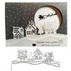 Christmas Snow and House Combination Design Style Metal Cutting Dies DIY Scrapbooking Embossing Stencil Paper Craft Album Template