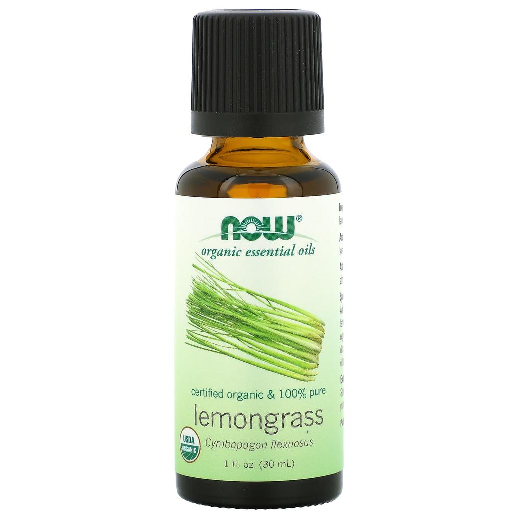 Now Foods Organic Essential Oil, Lemongrass, 1 Fl Oz (30 Ml)
