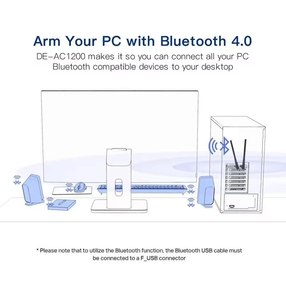 1200 Мбит/с PCI-E WiFi адаптер 2,4 ГГц/5 ГГц Bluetooth 4.2 WiFi Wlan карта 802.11ac Настольный Wifi PCI Express адаптер для Win 7 10 11
