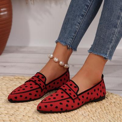 Мода 2025 Осень Новые Женские Тонкие Дышащие Вязаные Повседневные Лоферы Элегантные и Удобные Плоские Слипоны Заостренный Носок Низкий Верх