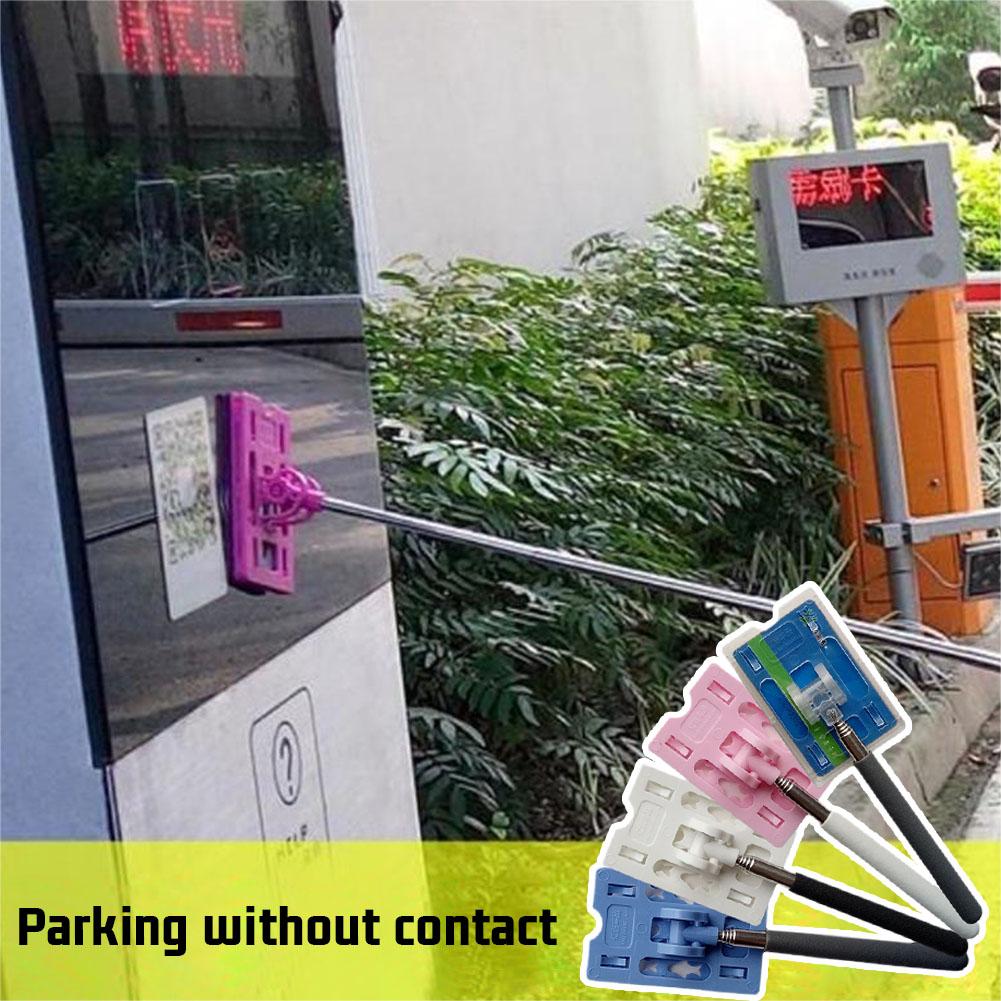 Держатель для автомобильной карты оплаты проезда, регулируемый держатель Touch N Go Stick, телескопическая палка для считывания парковочных сборов, стержни для бесконтактной оплаты