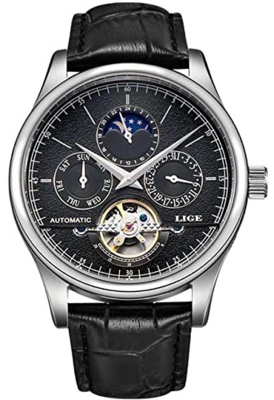 Часы с турбийоном, автоматические, механические, подходят для делового подарка, роскошные часы с кожаным ремнем, нарядные часы, свадьба, церемония совершеннолетия, высокая