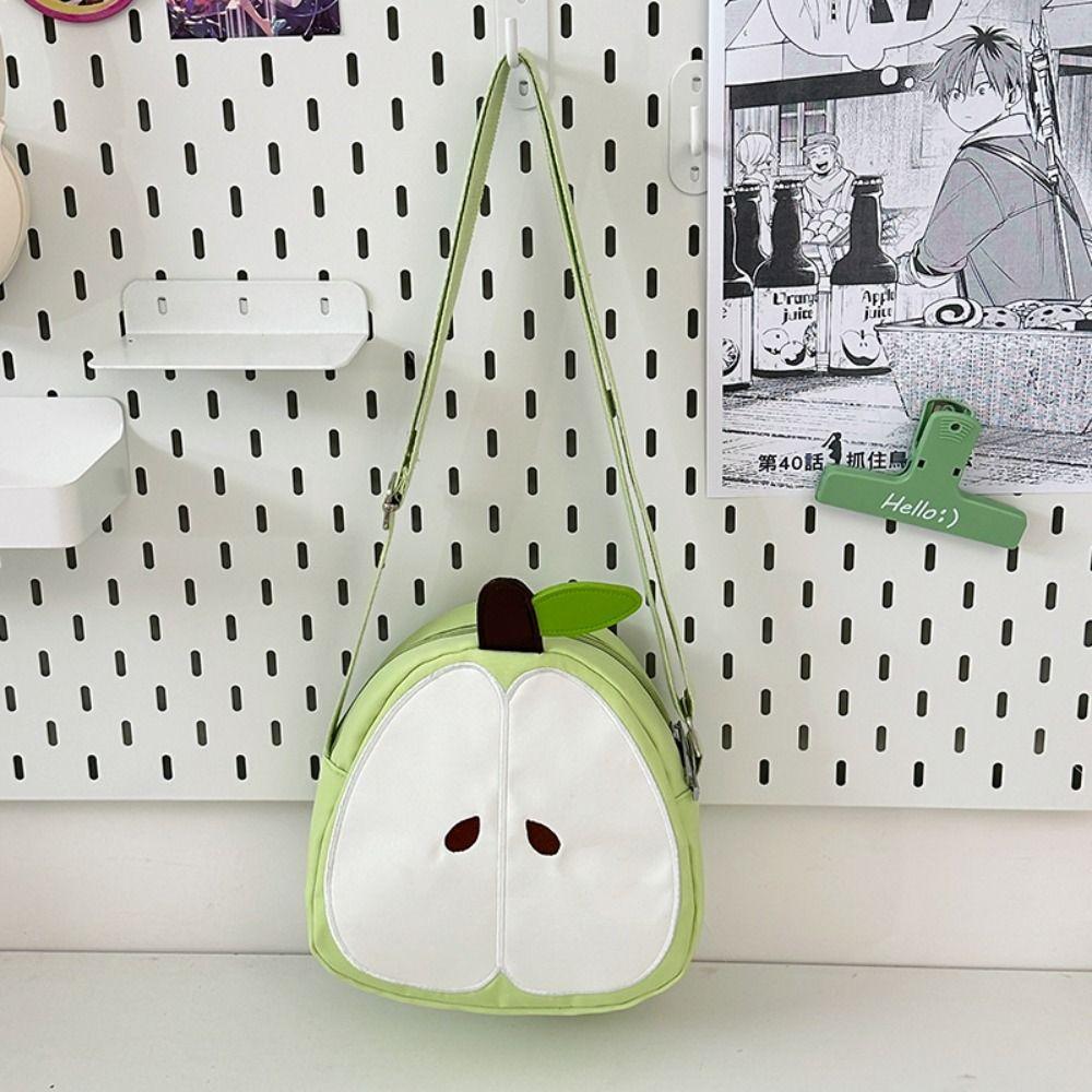 Pear Fruits Shape Crossbody Bag Harajuku Mobile Phone Pack Waterproof Funny Shoulder Bag Outdoor
