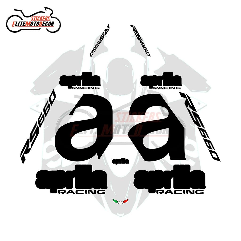 Motorcycle Fairing Shell Sticker Decal Customized Line Hollow Full Car Logo decals kit For Aprilia RS660 RS 660