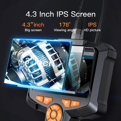 Промышленная эндоскопическая камера, 4,3-дюймовый IPS-экран, IP67, водонепроницаемый HD1080P, объектив 8 мм, камера для проверки канализации, бороскоп для автомобиля