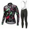 Mens Long Sleeve Cycling Jersey Shorts Set Mountain Bike Riding In