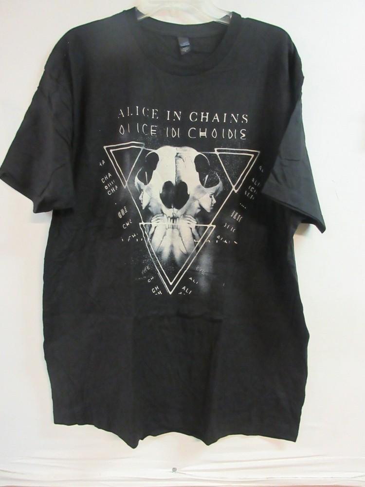 ОФИЦИАЛЬНЫЙ МЕРЧ ALICE IN CHAINS ТРЕУГОЛЬНИК 14 КОНЦЕРТНАЯ МУЗЫКА 2XL / XXL Унисекс Футболка