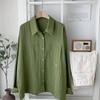 New Arrivals Open Run Cream Color Basic Collar Embroidered Blouse