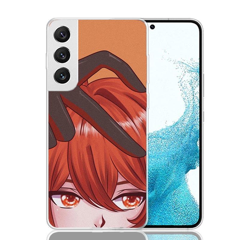 Genshin Love Walnut Phone Case For Samsung Galaxy S25 S24 S23 S22 S21 FE S20 Ultra S10 Plus Art Customized Coque Capa S24 S23 S2