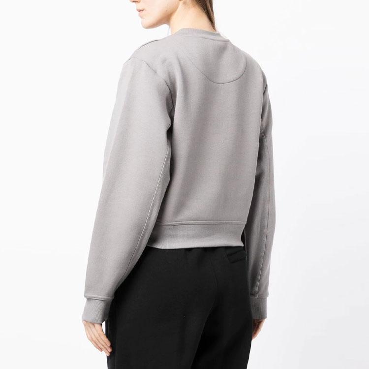 adidas Свитшот с логотипом X Stella McCartney, круглый вырез, повседневный, для женщин, серый HR2528