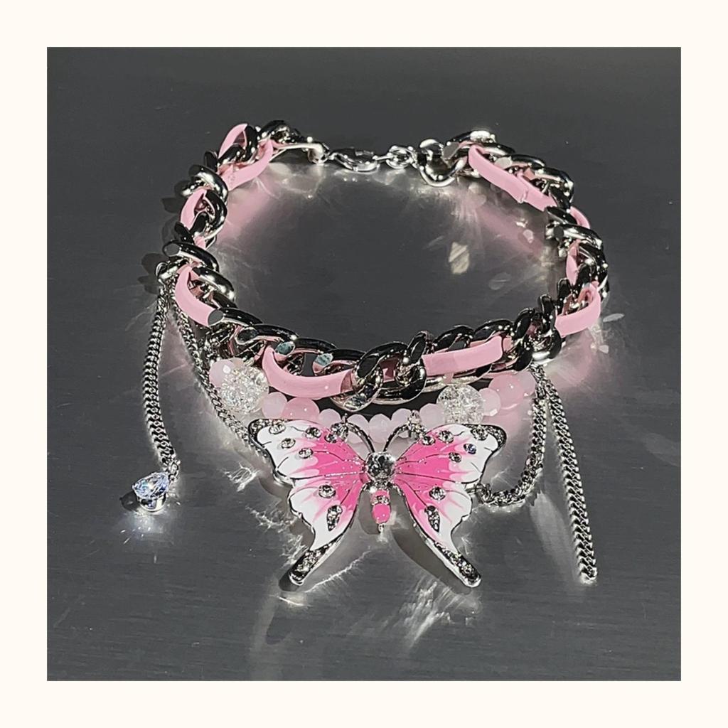 Ожерелье на ключицу «Фиолетовая бабочка» — Элегантный женский чокер с роскошным дизайном, издание 2025 года