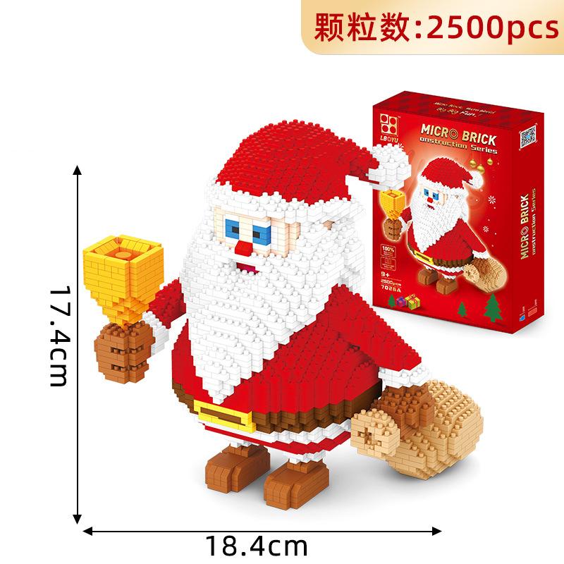 Santa Claus Action Figures Building Block DIY Assembly Kid Toy Snowman Diamond Building Blocks 2300pcs Bricks Design