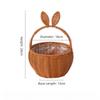 Cartoon Rabbit Ear Storage Basket Multifunctional Hand Woven Basket  Easter Festival Gift