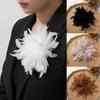 Feather Artificial Flower for Brooch 17cm Large Fake Flower for Pin Anniversary