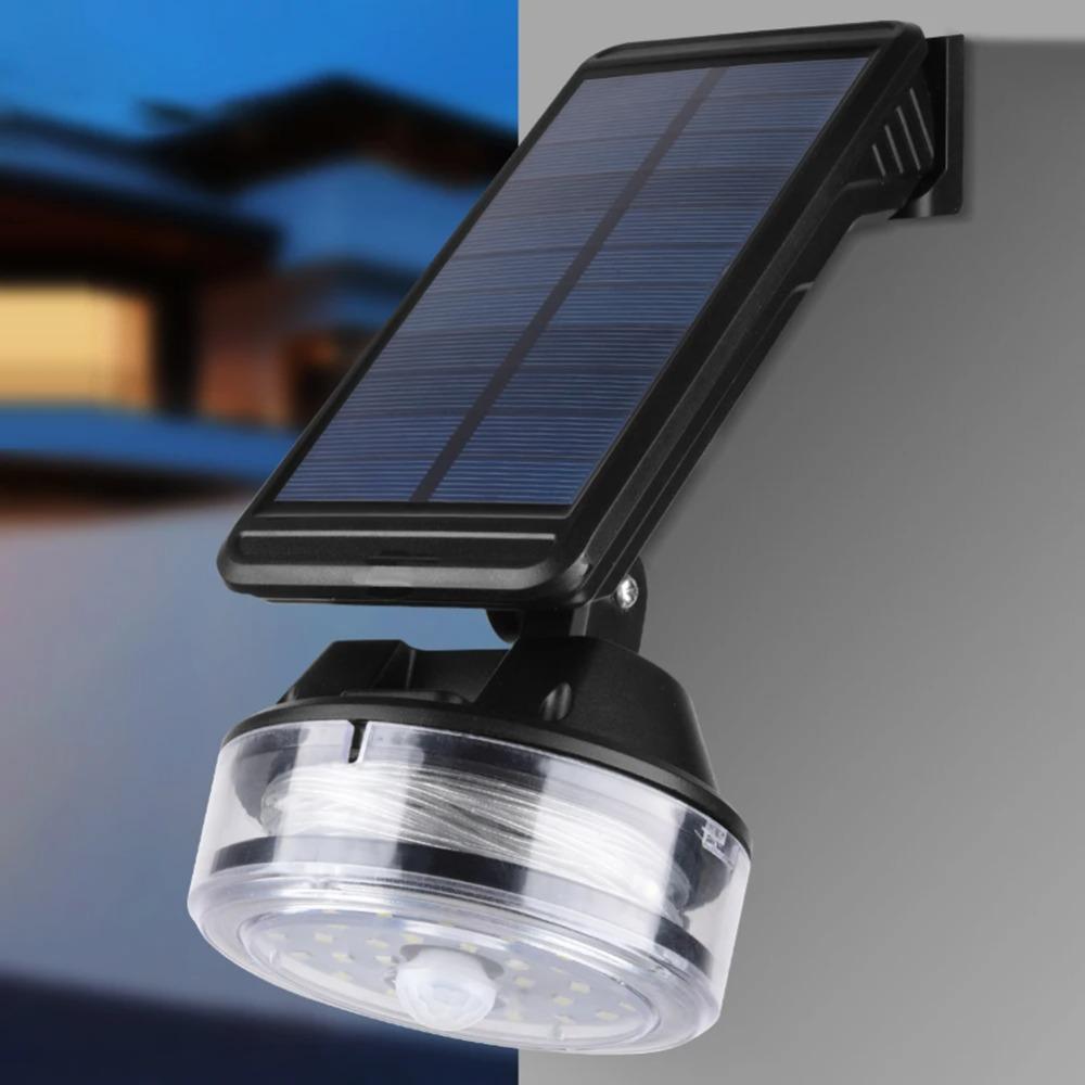 Solar Wall Mount Lamp Multifunctional Light Sensor Pathway Lighting Lamp Adjustable Angle Outdoor Wall Lamp for Backyard Patio