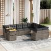 VidaXL Garden Lounge Set with Cushions 10 Pcs, Patio Sofas, Patio Furniture Set, Outdoor Furniture, Grey 3271921