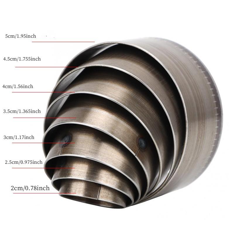 7 шт./компл., круглый резак для кожи, круглый штампованный нож, шаблон для резки, штамповка, инструмент для изготовления кожи, форма для перфорирования