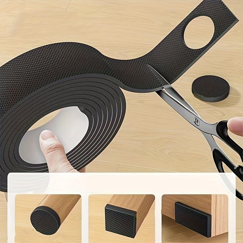 1roll Universal Black Anti-Slip Furniture Pads - Wear-Resistant for Dining Chairs Table Legs, Floor Guards Protectors