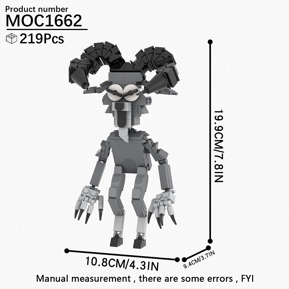MOOXI MOC Горячая Игра Ужасов 99 Ночей Фигурка Животное Олень Сова Коза Модель Конструктор Игрушка Для Ребенка Взрослого Кирпичик Подарок На День Рождения