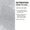 Серебристый глиттер-стик, Макияж для рождественской вечеринки и рейва, Стойкий, Легко снимается, Идеально подходит для лица, волос и тела - 16 г