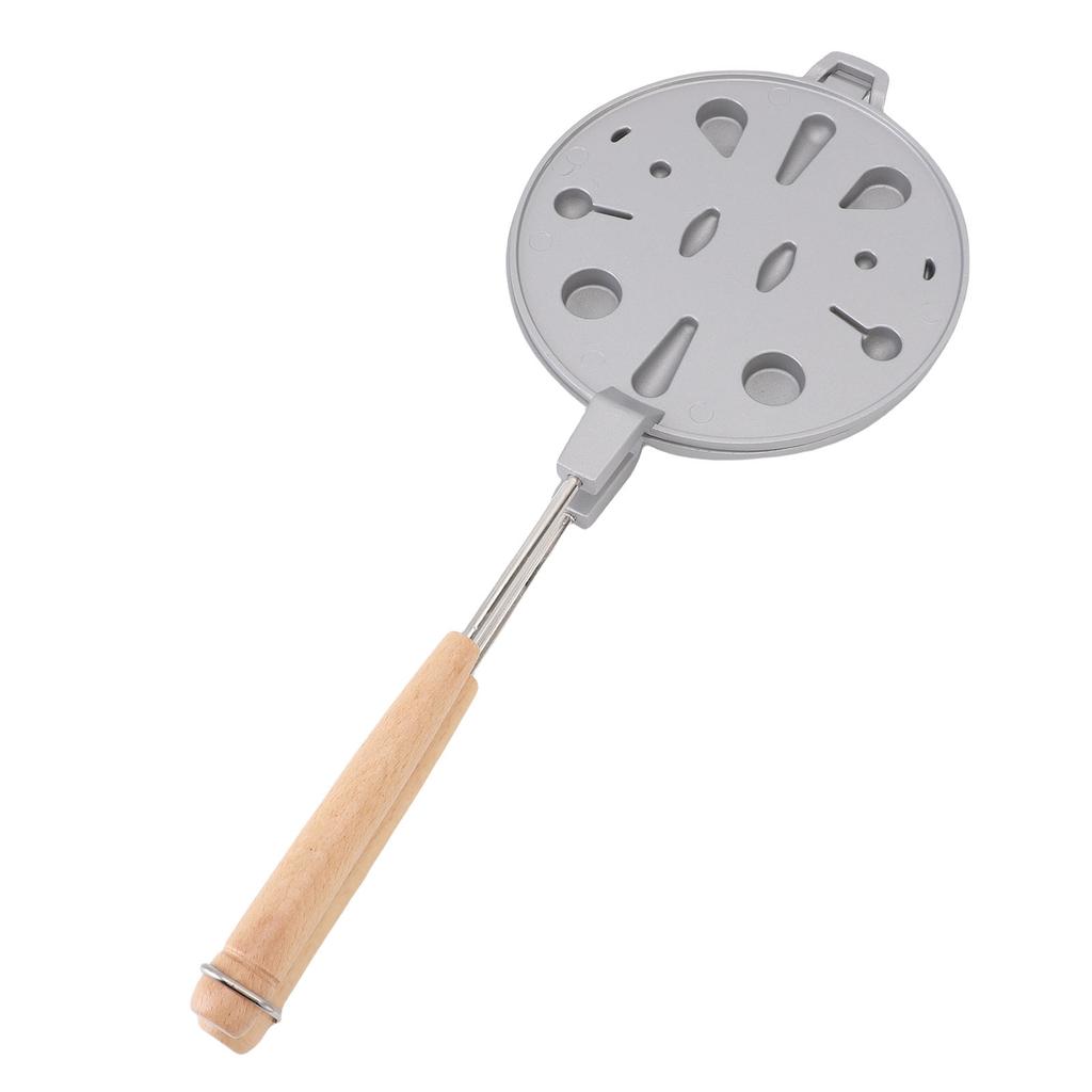 Walnut Cookie Mold Maker 12 Holes Aluminum Alloy Wood Nonstick Flower Shape Oreshki Baking Mold for Kitchen Gas Stove
