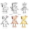 925 Sterling Silver Charm Cute Bella Bot A Big Heart and Lots of Robot Bead Fit Pan Bracelet & Necklace Diy Jewelry