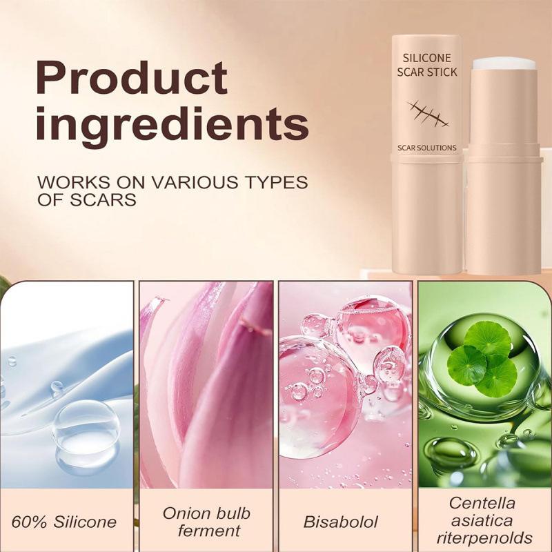 Scar Removal Stick Moisturizing Silky Facial Skin Gentle Silicone Repair Stick Fade Fine Lines Brighten Skin Tone Portable Skincare Tool