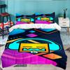Geometry Dash: Dance To The Beat 3PCS Bedding set,Ideal for 1pc Duvet Cover And 2pcs Pillowcases Perfect for Fan gift,Ideal for Bedroom, Dormitory