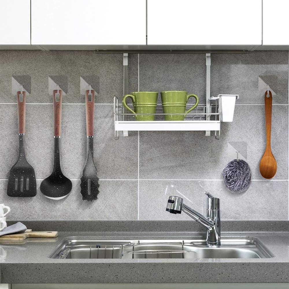 Самоклеящиеся крючки, сверхпрочные дверные и настенные клейкие крючки для кухни, ванной комнаты, офиса, шкафа, подвесные украшения для ключей из ткани для полотенец