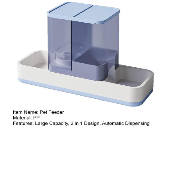 Automatic Pet Feeder And Water Dispenser 2 In 1 Cat Feeder Dish Pet Food And Water Feeder for Small Medium Pets Cat Dog Puppy