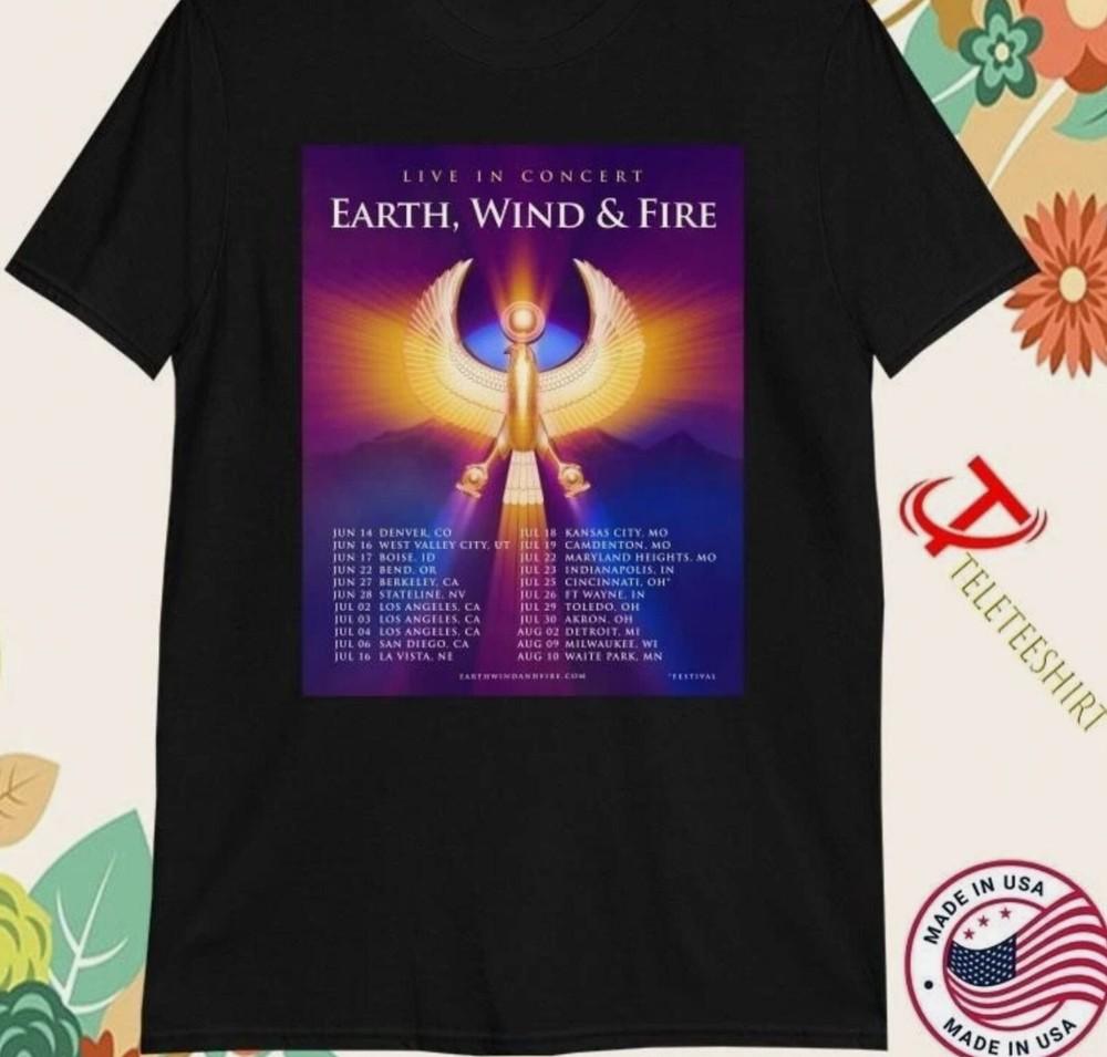 Earth Wind and Fire Живой концерт Летний тур 2025 Подарки для фанатов Концертная футболка