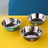 1Pcs Pet Dog Food Bowl Rice Bowl Stainless Steel Dog Bowl Dog Bowl Drinking Water Bowl Anti-tip Large Dog Cat Bowl Water Bowl