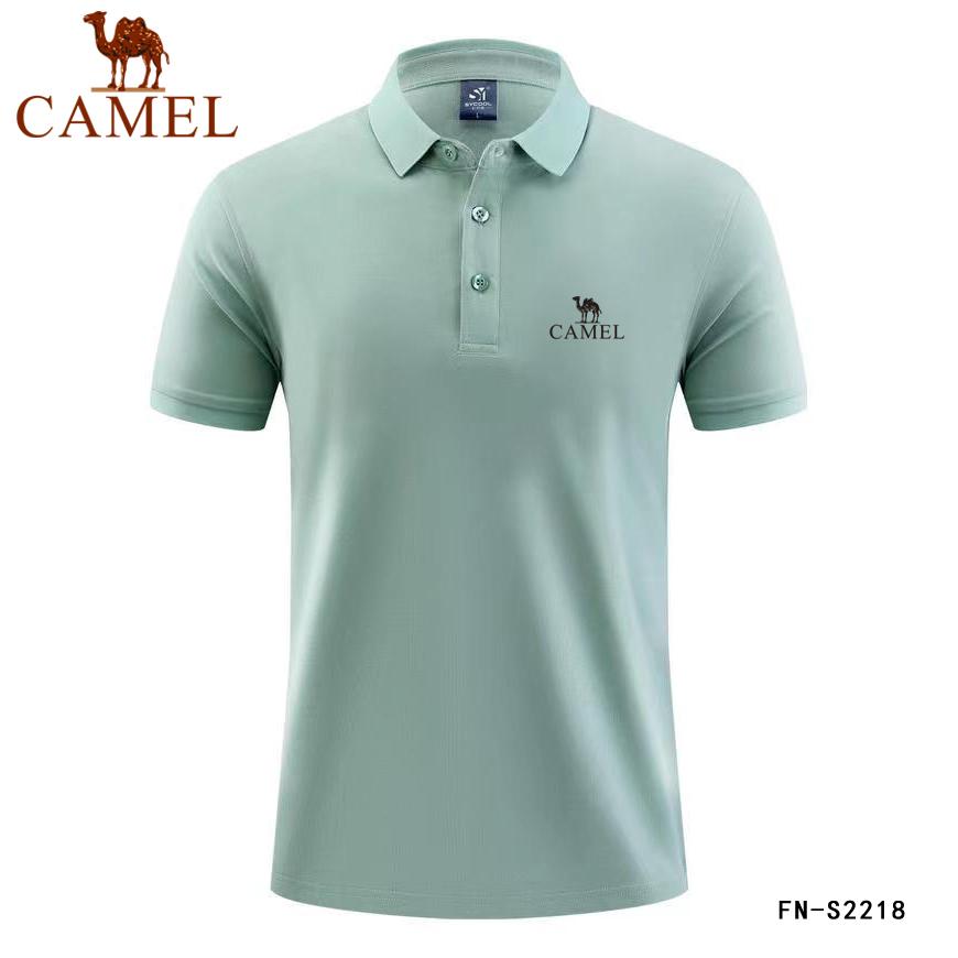 Camel Новая летняя рубашка-поло, высококачественная хлопковая мужская дышащая рубашка-поло с короткими рукавами, деловая повседневная рубашка-поло с вышивкой для мужчин