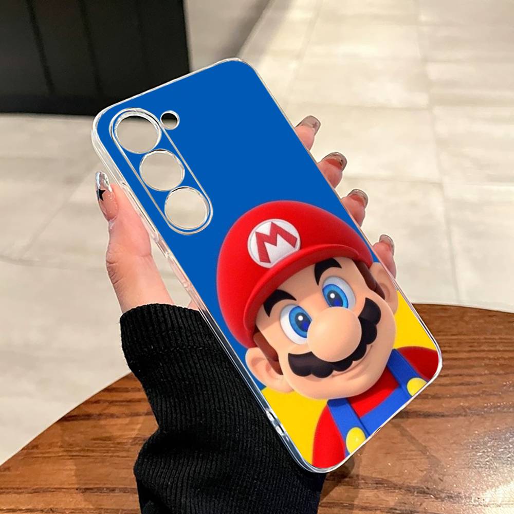 Мультяшный Чехол для телефона Super M-MarioS Bros для SamsungA10,12,20,21S,30,31,40,50,51,52,70,71 Прозрачный чехол