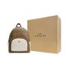 Coach 32 Color Block Leather And PVC Backpack Large Women backpacks White Brown 6495-IMDJ8